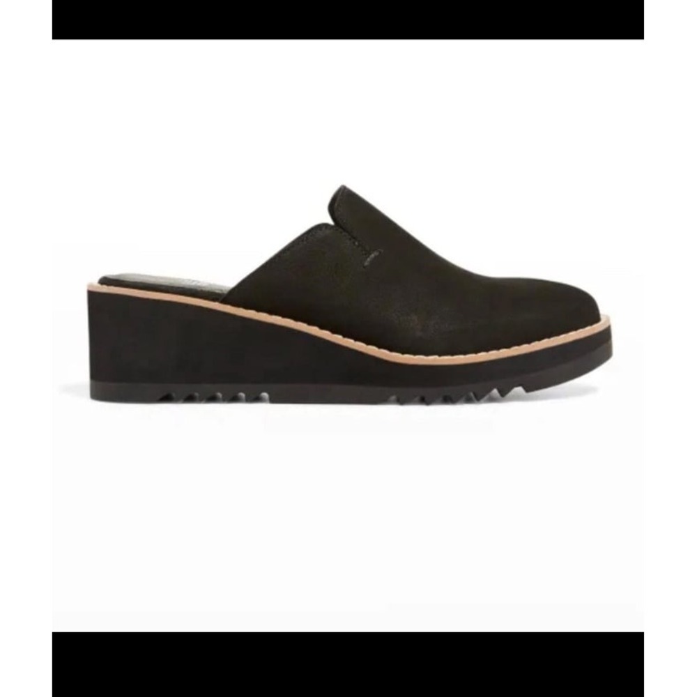EILEEN FISHER Loti Slip On Wedge Clog/Mules Black Size 10